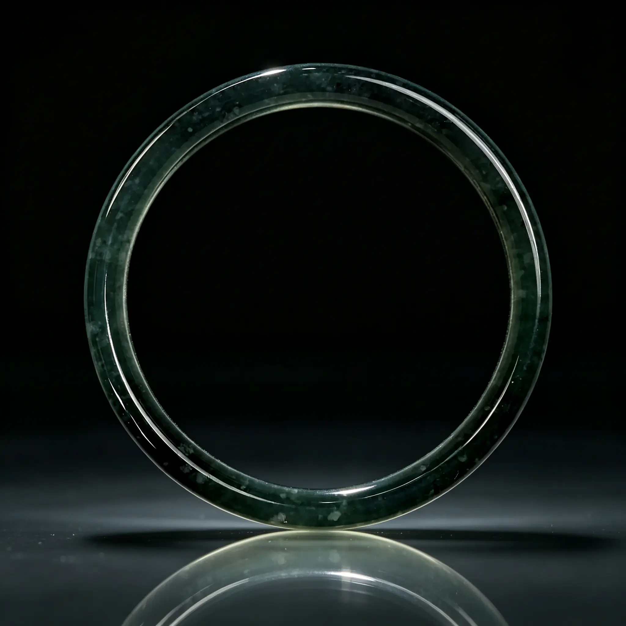 Skinny Blue Water Jadaite Bangle