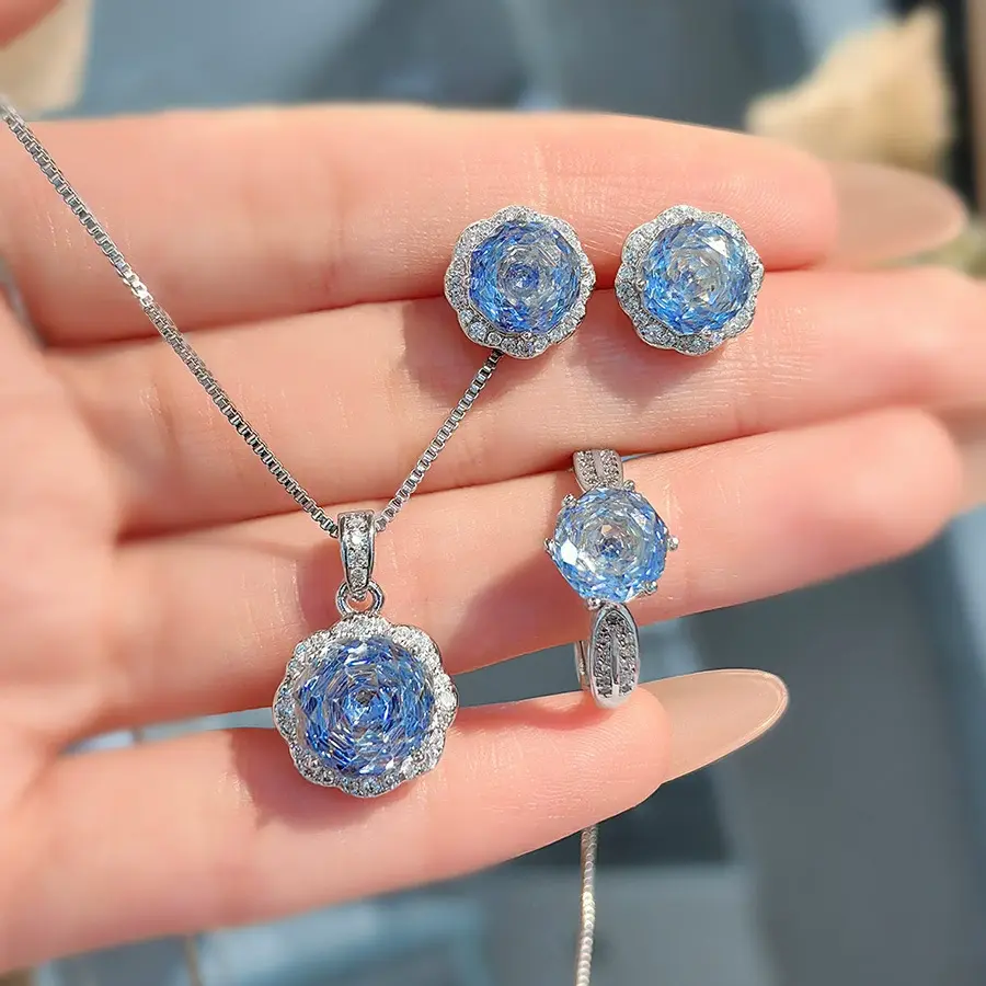 Rose-Cut High-Carbon Crystal Jewelry Collection